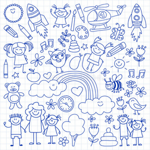 教育学 快乐 儿童 教师 涂鸦 婴儿 房子 游戏 婴儿室