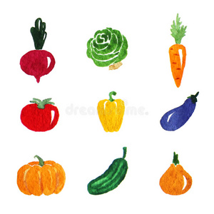 蔬菜 甘蓝 食物 绘画 自然 偶像 厨房 茄子 颜色 胡椒粉