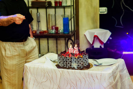 庆祝50年餐厅蛋糕周年
