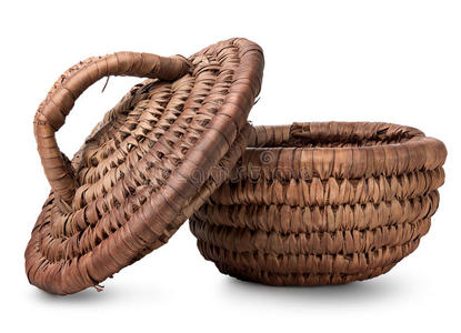 盘子 帽子 圆圈 自制 篮子 竹子 手工艺品 空的 野餐