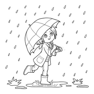 想见你雨中奔跑画图片