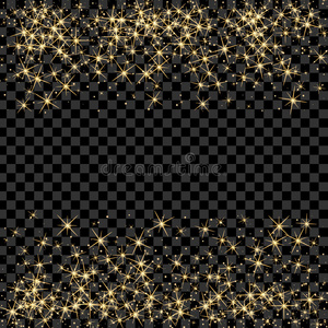 创造性的概念矢量集的辉光效应恒星爆发与火花隔离在黑色背景.照片