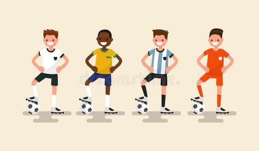 男孩 德国 冠军 庞巴迪 国家 竞争 插图 运动员 足球