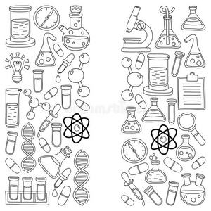 化学药理学自然科学矢量涂鸦集