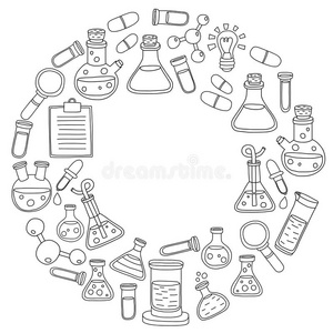 化学药理学自然科学矢量涂鸦集