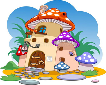 蘑菇屋卡通图片