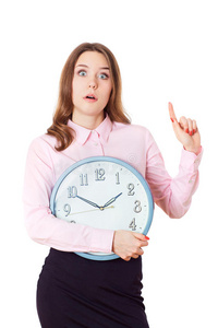 时钟 最后期限 商业 女商人 职业 管理 聚氨基甲酸酯 小时