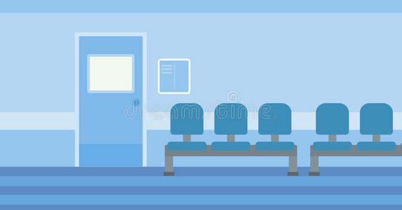 医院走廊的背景.照片