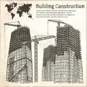 建筑施工草图。