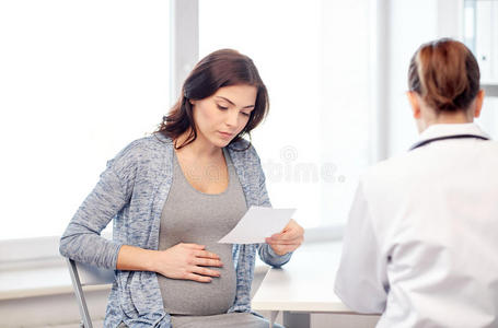 妇科医生和孕妇在医院