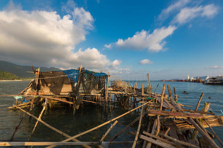 邦宝村高跷上的渔村。 泰国科昌岛。