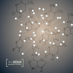 具有科学公式的抽象背景