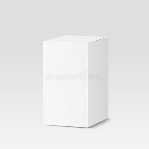 白色背景上的纸板箱。 白色容器，包装。 矢量插图