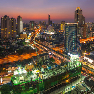 曼谷黄昏。