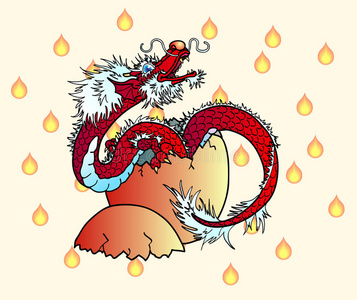 生肖 中国人 宠物 飞行 种族 亚洲 神话 火焰 占星术