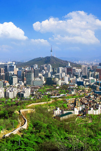 城市 韩国 吸引力 南方 旅行 地标 韩国人 全景图 汉城