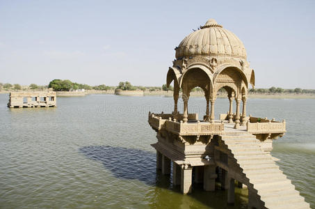 加迪萨加尔湖，贾萨尔默，拉贾斯坦邦，印度，亚洲