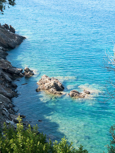 美丽的 海岸 欧洲 海滩 天空 海滨 海岸线 伊索拉 海的