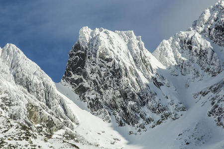 岩石 斯洛伐克 阿尔卑斯山 石头 天空 冬天 无法访问 危险