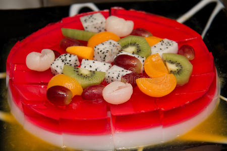 甜点 点心 浆果 果冻 食物 准备 美食家 夏天 果味的