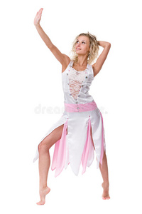 在室内 美丽的 白种人 芭蕾 舞者 身体 成人 能量 优雅
