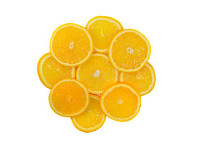 切几片多汁的橘子