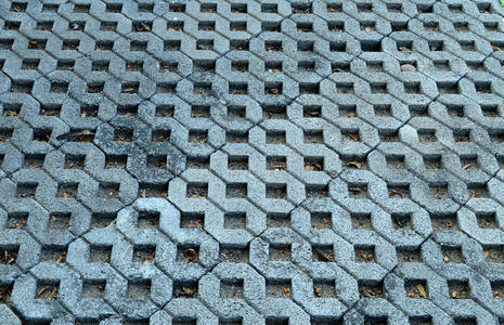 砌块水泥灰色水泥砌块路面照片