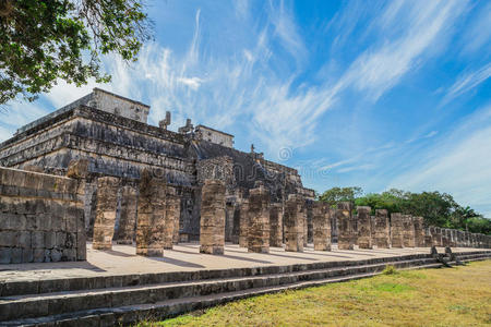 奇琴伊扎。 玛雅遗址，列在墨西哥尤卡坦的一千名战士的神庙里