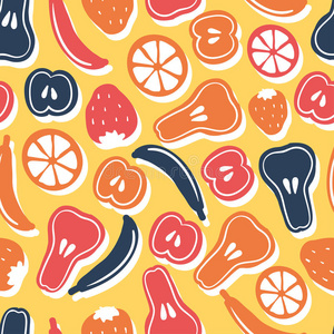 偶像 夏天 食物 素描 插图 柑橘 绘画 甜点 浆果 饮食