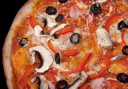 意大利语 奶酪 地壳 蘑菇 形象 橄榄 食物 小吃 胡椒粉