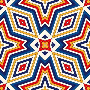 具有对称几何装饰的无缝图案.照片