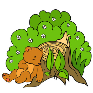 卡通动物睡觉图片