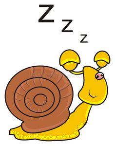 地戏心满意足地睡着蜗牛照片