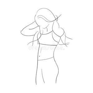 手绘运动女孩图片-手绘运动女孩素材-手绘运动女孩插画-摄图新视界