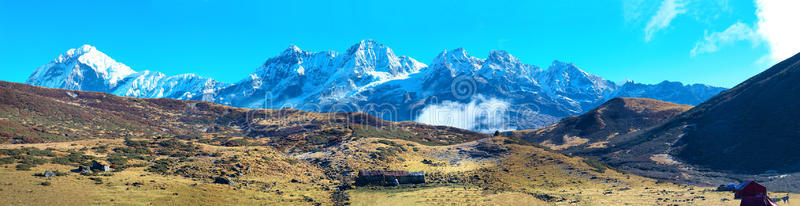 场景 自然 干城章嘉峰 登山 全景 尼泊尔 全景图 领域