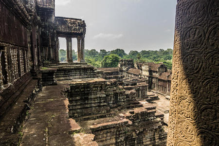美丽的 雕刻 考古学 亚洲 面对 柬埔寨人 建筑学 柬埔寨