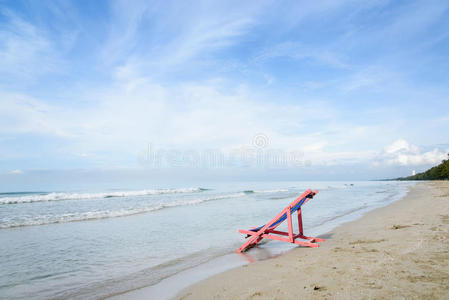 粉红色沙滩椅