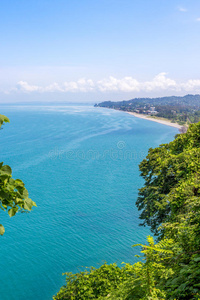 风景 全景 格鲁吉亚 海滩 山麓 旅游业 省份 天空 阿扎拉