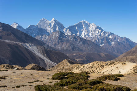 旅行 自然 尼泊尔 昆布 山谷 营地 徒步旅行 珠穆朗玛峰