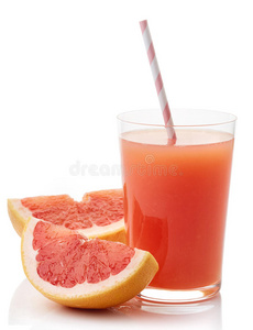 一杯新鲜的葡萄柚汁