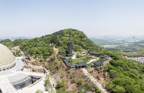 寺庙 江苏 瓷器 旅游业 牛首 宝塔 小山 亚洲 旅行 南京