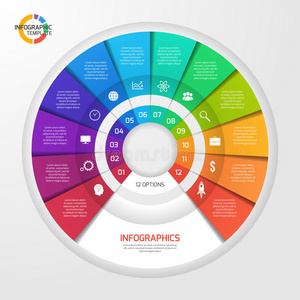 周期 百分比 纸张 金融 圆圈 商业 市场营销 信息图表