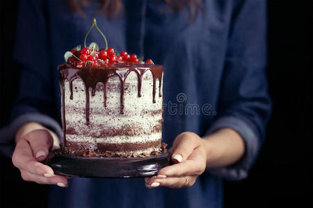 面包店 水果 美食家 蛋糕 特写镜头 食物 生日 女孩 甜点