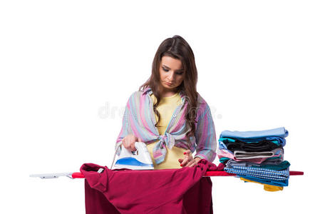 管家 成人 家务活 打扫 女孩 器具 家庭 服装 衣服 房子