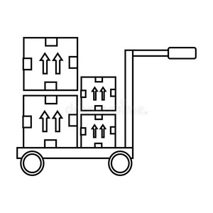 货车上的盒子，图形