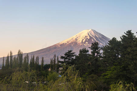 那里 富士山 攀登 照片 极点 富士 闪耀 长的 日出 川口