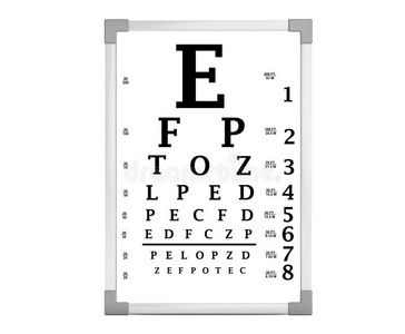 信件 失明 不安 插图 校正 医生 损害 眼科医生 视力