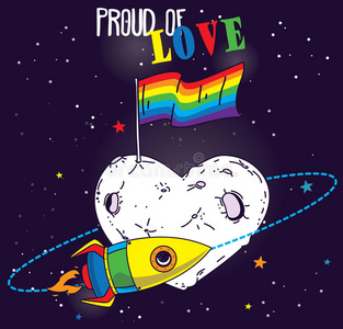 可爱的宇宙旗帜为lgbt社区照片