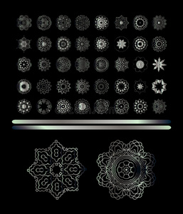 花的 颜色 花边 伊斯兰教 形象 阿拉伯式 曼陀罗 插图