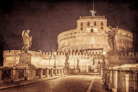 罗马人 建筑 欧洲 卡斯黛乐 意大利 复古的 安杰洛 罗马